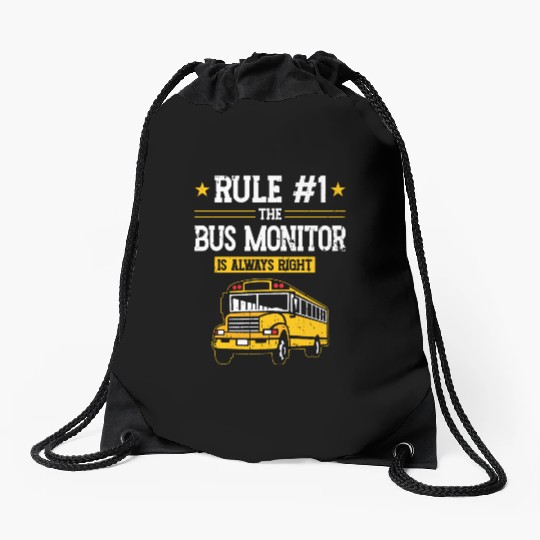 School Bus Aide Women Back To School Bus Monitor Drawstring Bags