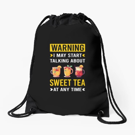 Warning Sweet Tea Drawstring Bags