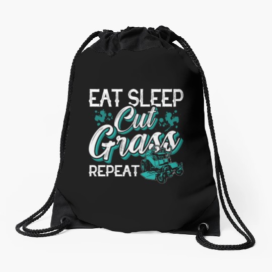 Landscaper Eat Sleep Cut Grass Repeat Landscaping Drawstring Bags