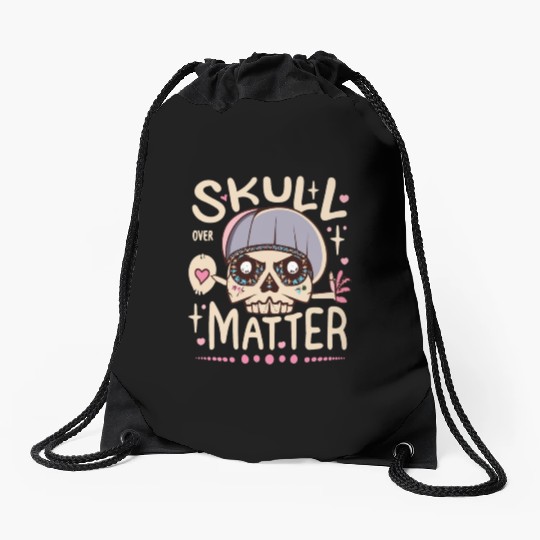 Totenkopf Skull Skulls Totenschädel Spruch Drawstring Bags