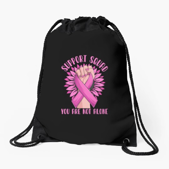 Support Squad You Are Not Alone Drawstring Bags
