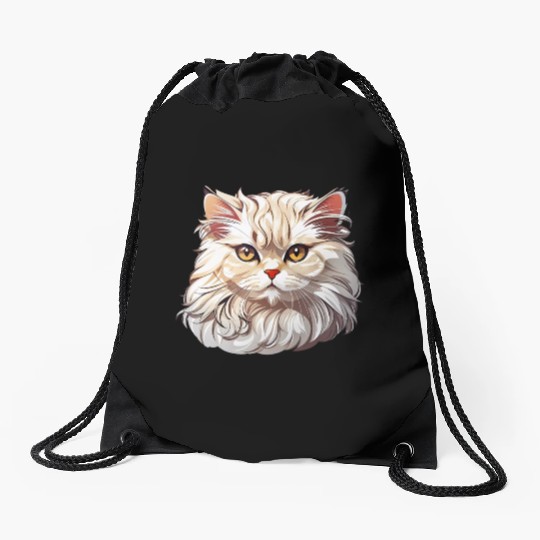 Persian Cat Drawstring Bags