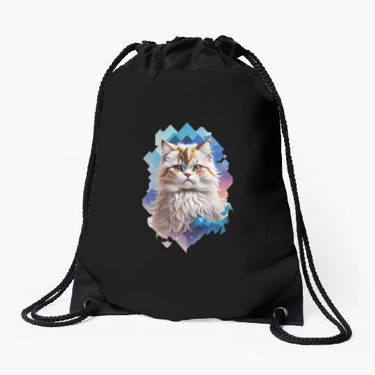 Persian Cat Drawstring Bags