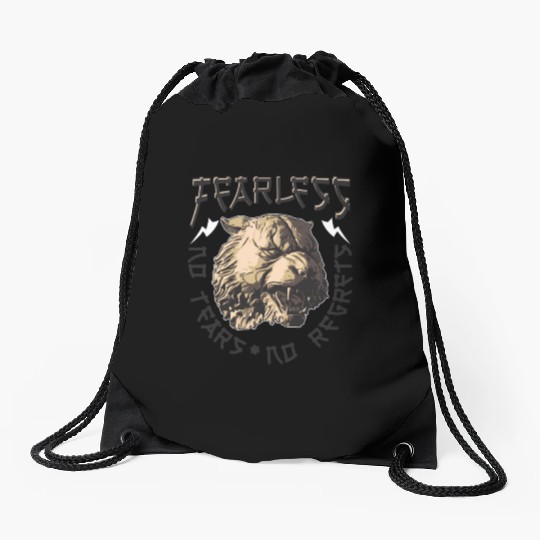 Fearless Tears No Regrfts Drawstring Bags