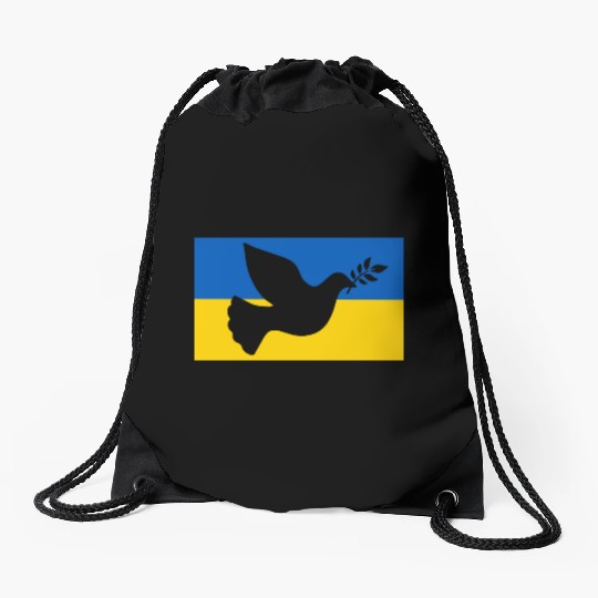 Ukraine Peace Bird Drawstring Bags