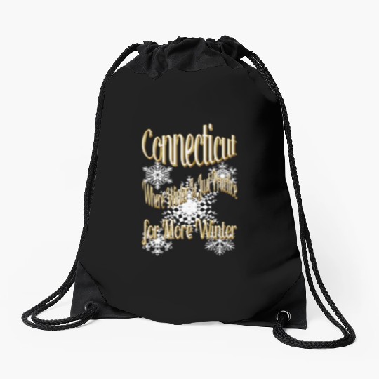 Connecticut winter Drawstring Bags