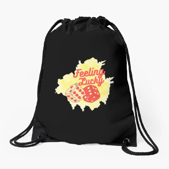Feeling lucky Drawstring Bags