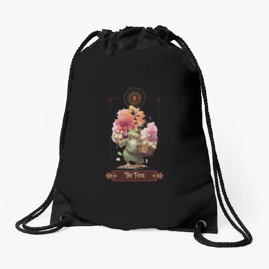"The Fool" Frog Tarot Card Drawstring Bags