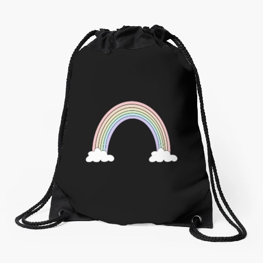 Pastel Rainbow Love Drawstring Bags