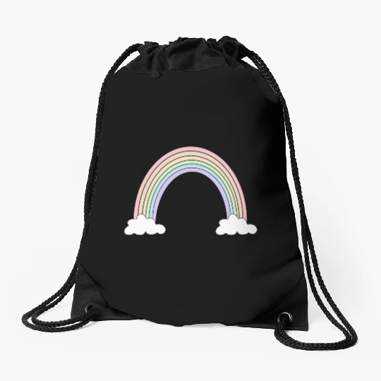 Pastel Rainbow Love Drawstring Bags