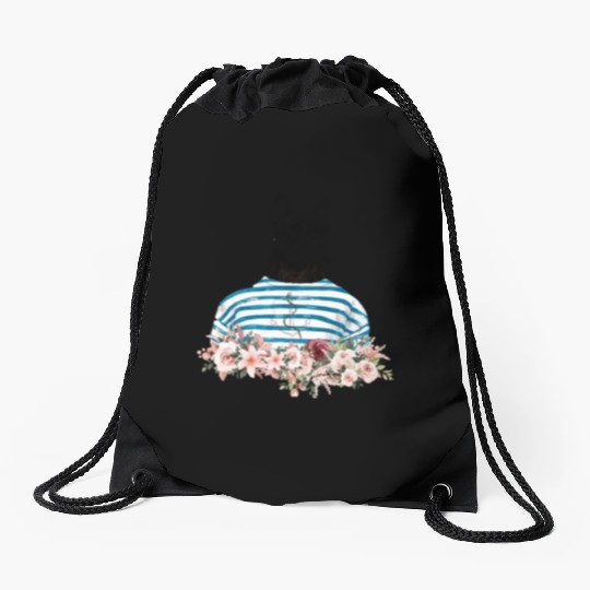Anchored Pug Gift For Dog Lover Drawstring Bags