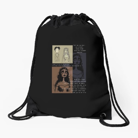 corpse bride Drawstring Bags