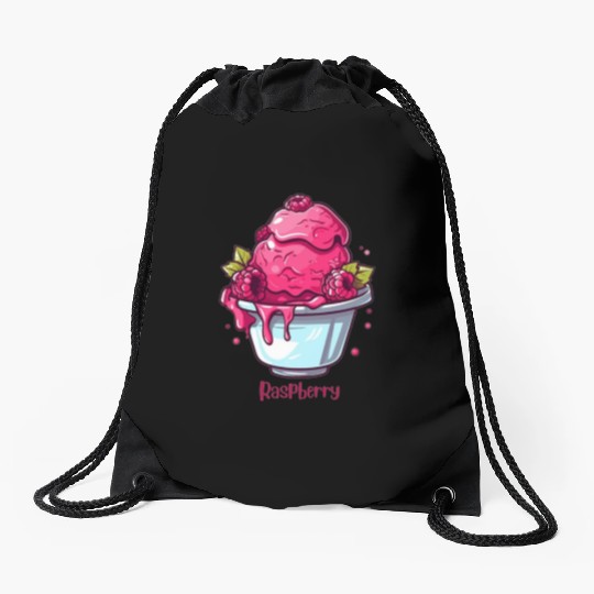 Raspberry Drawstring Bags