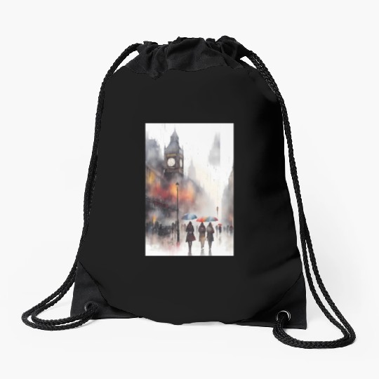 Good times in London Drawstring Bags