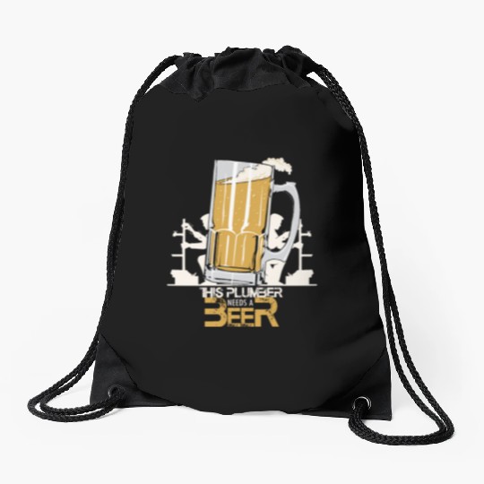 I LOVE BEER Drawstring Bags