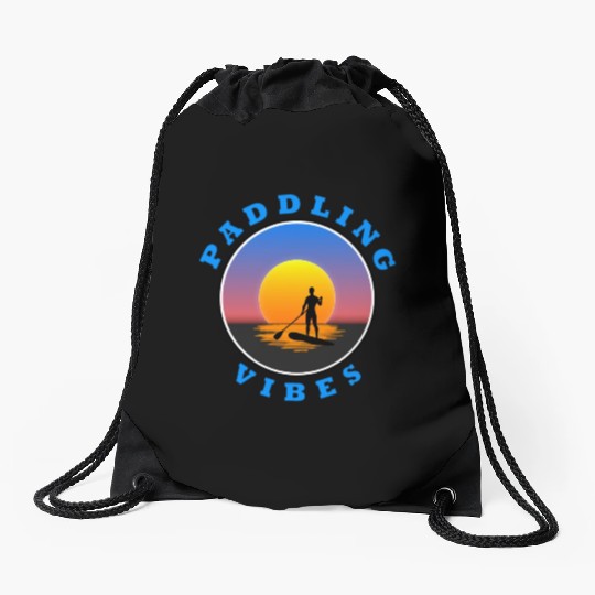 Paddling Vibes - Sun - Paddle Boarder Drawstring Bags