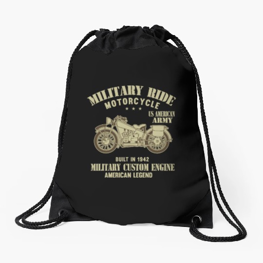 Military Ride Motorcycle Drawstring Bags