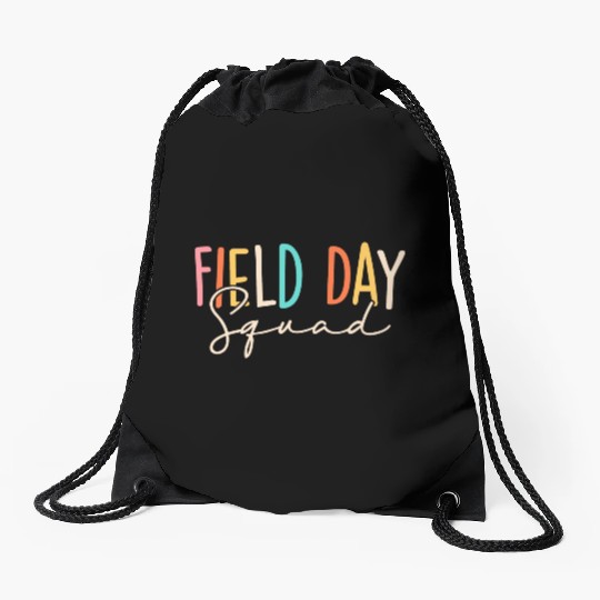 Field Day Squad Cool Student Teacher Last Day Of Drawstring Bags