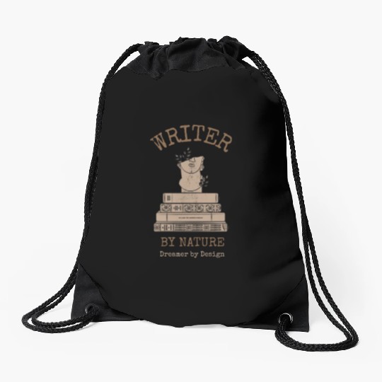 Writer: Writer by nature Drawstring Bags
