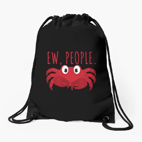 Ew People Sea Crab Drawstring Bags