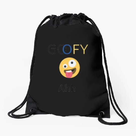 Funny goofy ahh Drawstring Bags