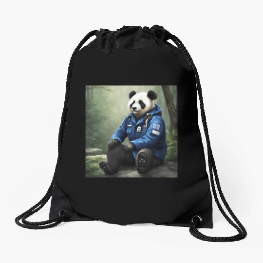 Paramedic Panda Drawstring Bags