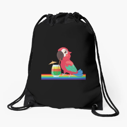 parrot bird of jimmy buffett Drawstring Bags
