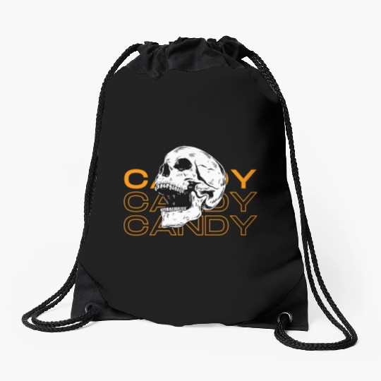 Candy Candy Candy Skull Drawstring Bags