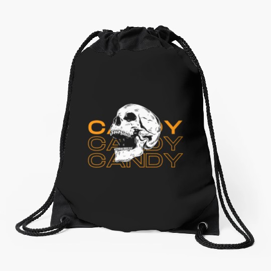 Candy Candy Candy Skull Drawstring Bags