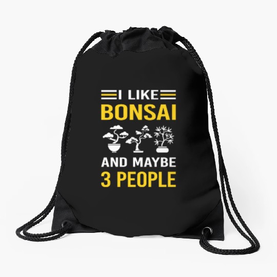 3 People Bonsai Drawstring Bags