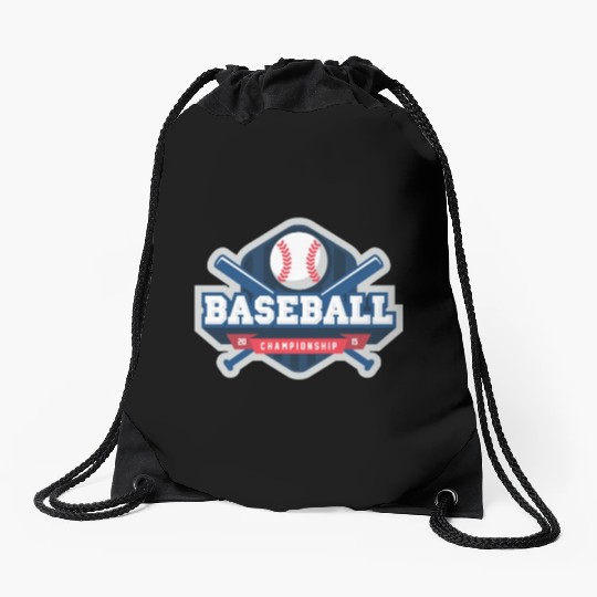 Baseball championship Drawstring Bags