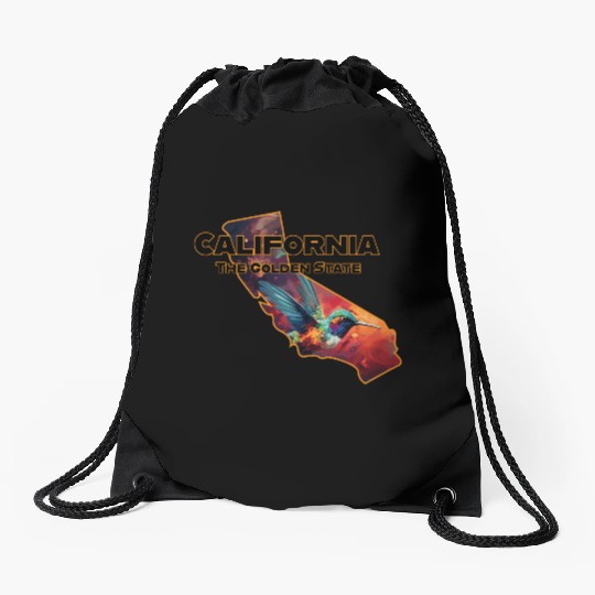California Wildlife - hummingbird Drawstring Bags