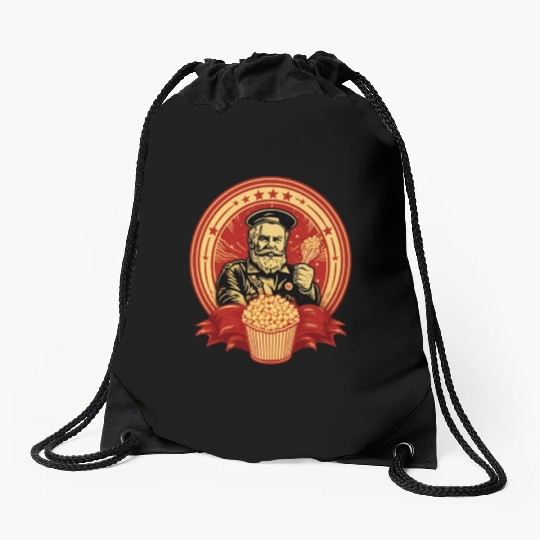 Popcorn Communist Propaganda #1 Drawstring Bags