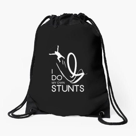 "I Do My Own Stunts" Daredevil Design Drawstring Bags