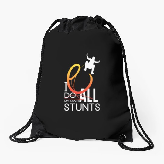 "I Do My Own Stunts" Daredevil Design Drawstring Bags