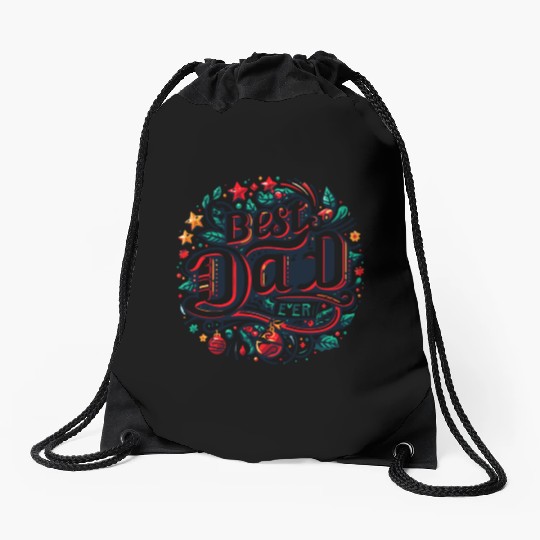 Best dad ever Drawstring Bags