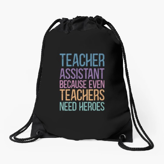 Teacher Assistant Drawstring Bags