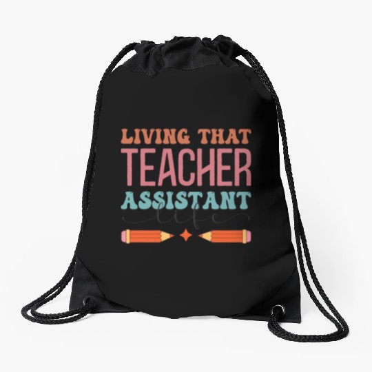 Teacher Assistant Drawstring Bags