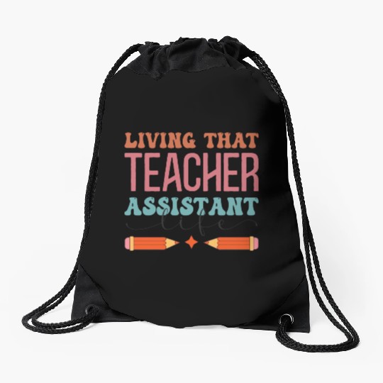 Teacher Assistant Drawstring Bags