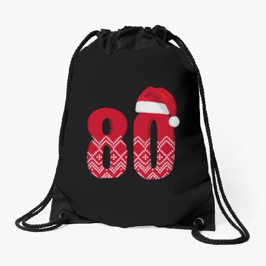 80th Birthday - Congratulations Number Eighty! Drawstring Bags
