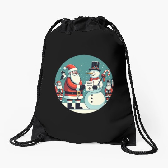 North Pole Alliance - Peace Treaty & Winter Unity Drawstring Bags