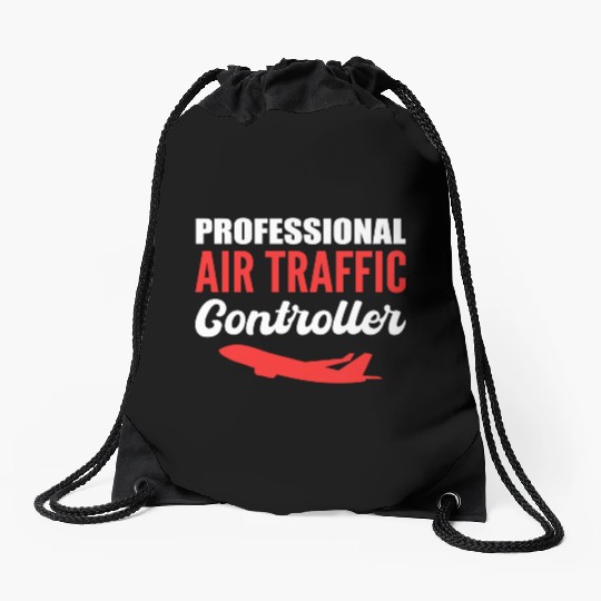 Professional Air Traffic Controller Ground Control Drawstring Bags