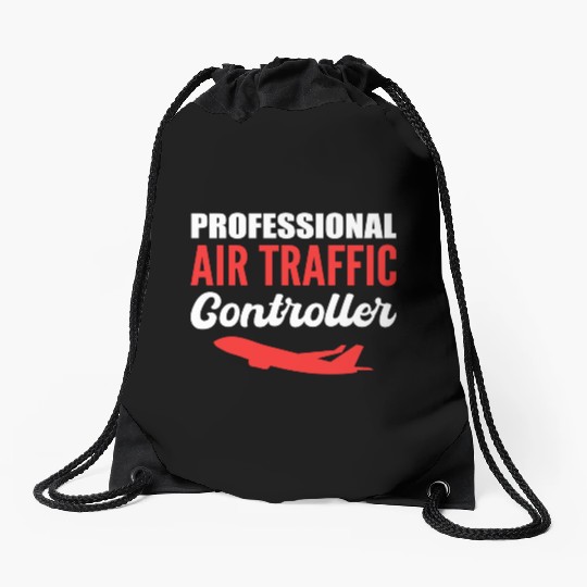 Professional Air Traffic Controller Ground Control Drawstring Bags