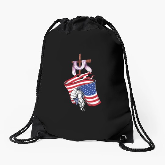 God Who Gave Us Life Gave Us Liberty 01 Drawstring Bags