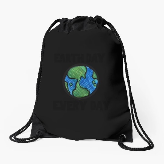 Earth Day Every Day Drawstring Bags