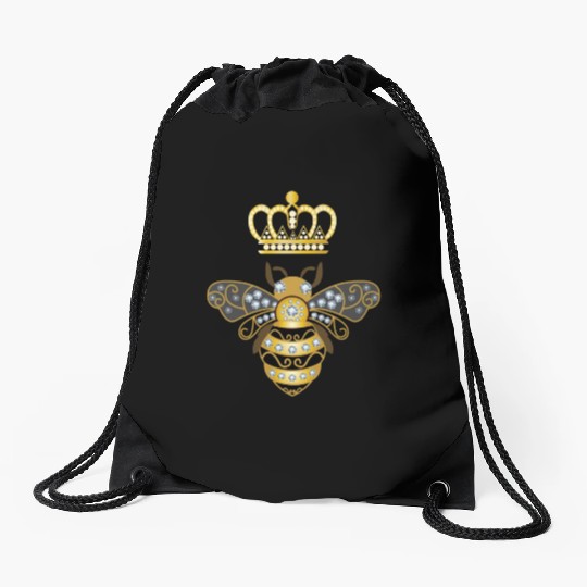Queen Bee Crown Women Hive Beekeeping Bee Women Drawstring Bags