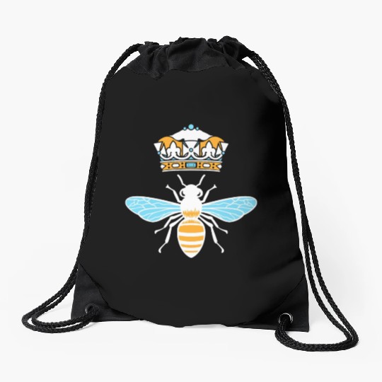 Queen Bee Crown Women Hive Beekeeping Bee Women Drawstring Bags