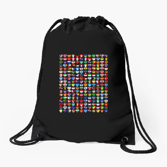 International Flags of the Countries of the World Drawstring Bags