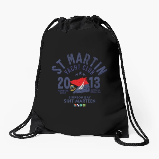 St Martin Yacht club blc Copy Drawstring Bags