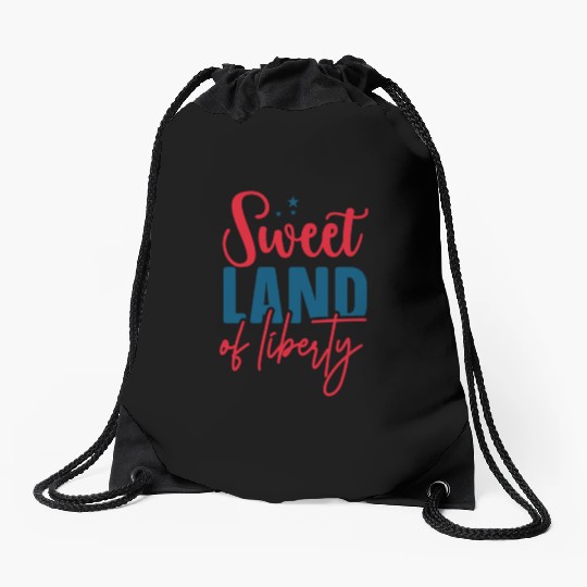 sweet land of liberty Drawstring Bags